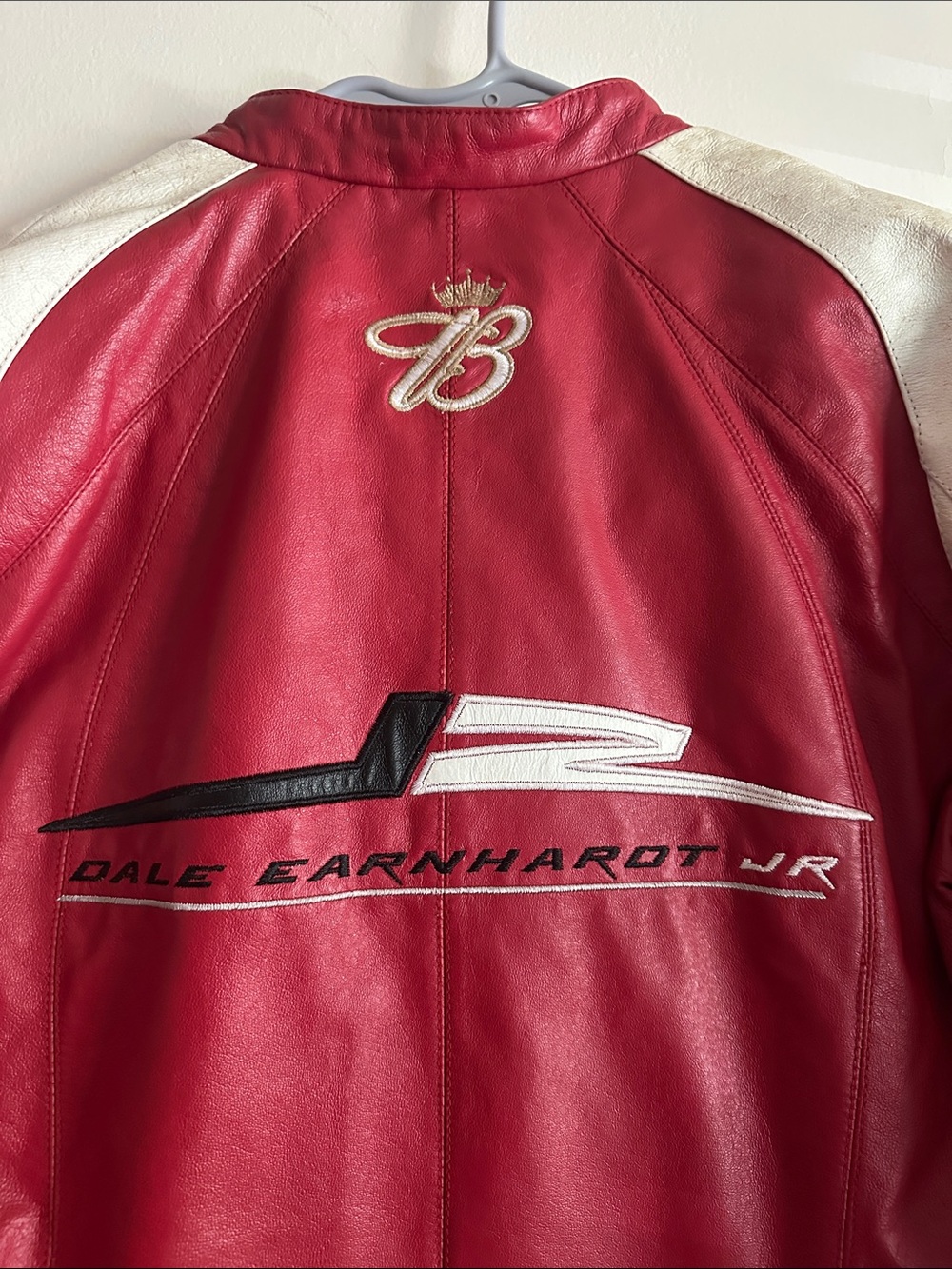 Wilsons Leather Red and White Racing-Style Leather Jacket - Picture 9 of 14